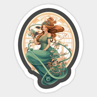 Green Lady Sticker